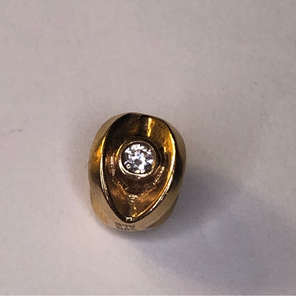 Retired Pandora Solid 14k CZ Eye Charm 585 Ale - Picture 5 of 10